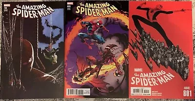 Buy Amazing Spider-man #799 800 801 (2018) Dell'otto Bagley & Martin Covers Marvel • 14.16£