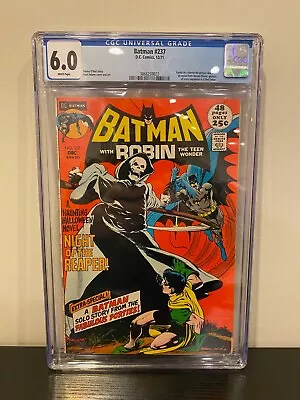 Buy DC Batman #237 CGC 6.0 WHITE PAGES 1971 Classic Neal Adams Grim Reaper Cover! • 160.85£