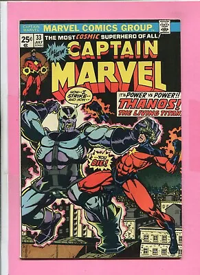 Buy Captain Marvel 33 - Thanos Origin - Jim Starlin Art - Nd In Uk Scarce - Cents • 29.99£