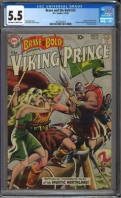 Buy Brave And The Bold #23 - CGC 5.5 - Origin Of Viking Prince. • 237.09£