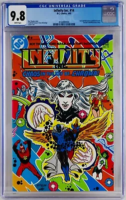 Buy Infinity Inc. #14 CGC 9.8 White Pages First 1st McFarlane Cover Art D.C. 1985 • 138.35£