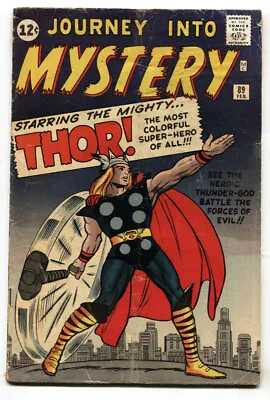 Buy Journey Into Mystery #89 Comic Book Jack Kirby Cover-Silver-Age Marvel -1963 • 498.08£