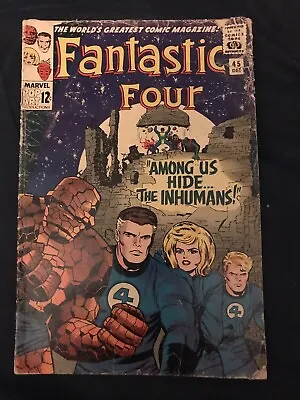 Buy FANTASTIC FOUR #45 (1965) KEY ISSUE: 1st Appearance Inhumans, Around GD- • 61.48£