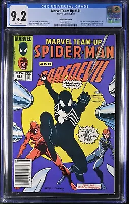Buy Marvel Team-Up #141 CGC 9.2 NEWSSTAND 1984 Black Suit • 111.92£
