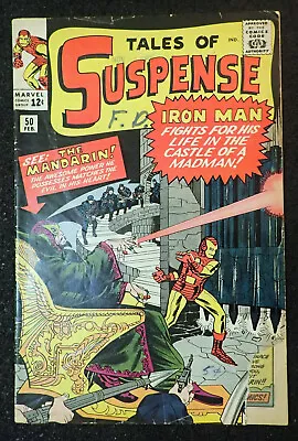 Buy Tales Of Suspense #50 COMPLETE And NO RESTORATION Mandarin Vs Iron Man 1964 • 181.93£