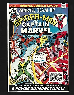 Buy Marvel Team-Up #16 VF- Spider-Man Cap Marvel 1st/Origin Basilisk 1st Alpha Stone • 14.27£