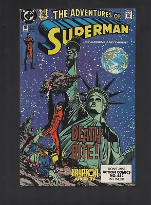 Buy DC Comics The Adventures Of Superman April 1990 NO#465 Comic Book Comicbook • 3.60£