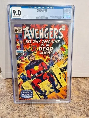 Buy Avengers #89 CGC 9.0, 1971 Captain Marvel, Kree, Ronan Appearance  • 114.64£