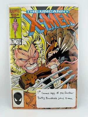 Buy UNCANNY X-MEN #213 1987 1st Cameo App Of Mr. Sinister! PSYLOCKE JOINS • 7.91£