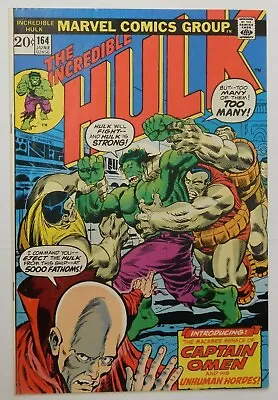 Buy THE INCREDIBLE HULK #164 - VG Marvel 1973 Vintage Comic • 12.70£