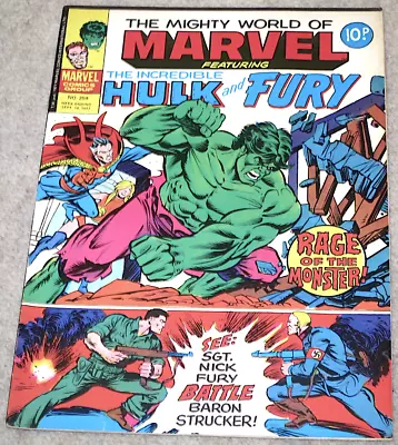 Buy THE MIGHTY WORLD OF MARVEL Feat THE INCREDIBLE HULK & SGT. FURY #259 1977 • 1.50£