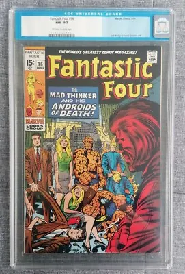 Buy Fantastic Four #96 Cgc 9.2 Ow/wh Pages Marvel Comics 1970 • 129.99£