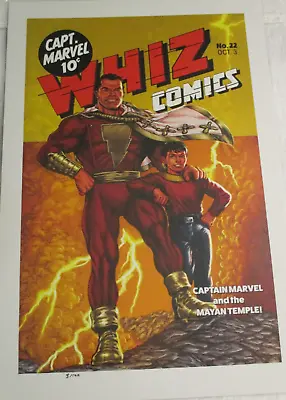 Buy 12x18 Art Print Ltd Edition 3/100 Whiz Comics #22 Capt Marvel With Coa • 23.99£