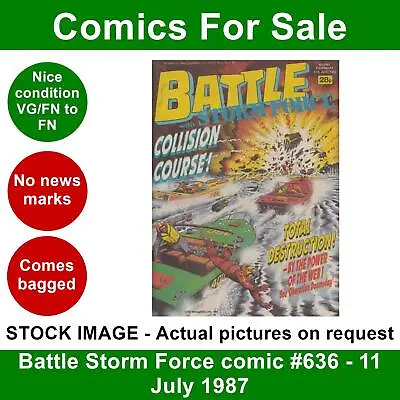 Buy Battle Storm Force Comic #636 - 11 July 1987 - Nice No Writing • 4.99£