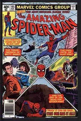 Buy Amazing Spider-man #195 9.0 // Origin Of Black Cat Marvel 1979 • 39.96£