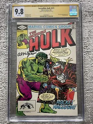 Buy Incredible Hulk #271 CGC 9.8 1st Rocket Raccoon Marvel 1982 SS Al Milgrom Signed • 3,599.99£