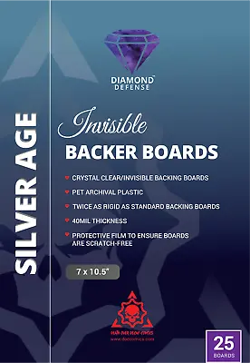Buy Crystal CLEAR COMIC BACKER BOARDS, Diamond Defense • 23.75£