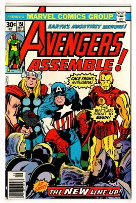 Buy The Avengers #151, New Avengers Line-up, September 1976, HIGHER GRADE • 32.16£