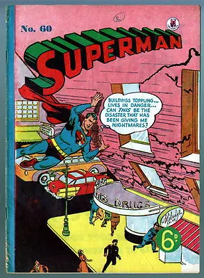 Buy Australian SUPERMAN 60 DC Comics 1950's W Action Comics 186 Cover UK • 52.75£
