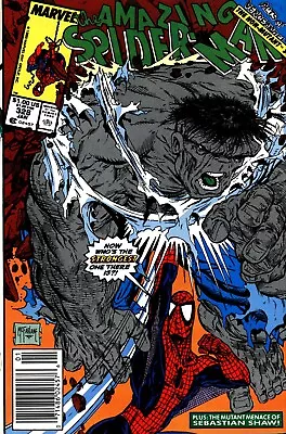 Buy Amazing Spider-man #328 1989 Todd Mcfarlane Grey Hulk Marvel Newsstand Variant • 15.43£