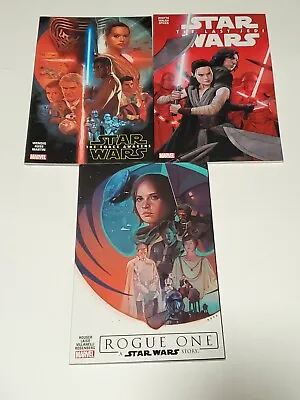 Buy STAR WARS ROGUE ONE, Force Awakens, & Last Jedi Comic Book Adaptations Marvel • 11.98£
