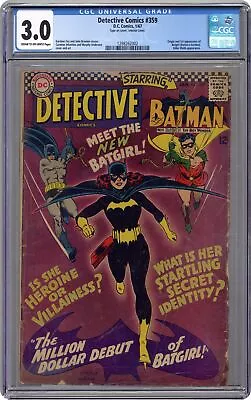 Buy Detective Comics #359 CGC 3.0 1967 1298262002 1st New Batgirl Barbara Gordon • 487.71£