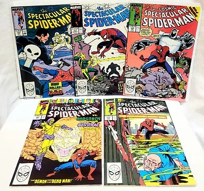 Buy 1990 Peter Parker Spectacular Spider-Man 143 157 160 163 165 5x Lot Buscema~F-VF • 11.74£