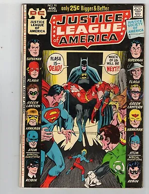 Buy Justice League Of America 91  JSA & Solomon Grundy!   1971  DC Comic VG/F • 11.83£