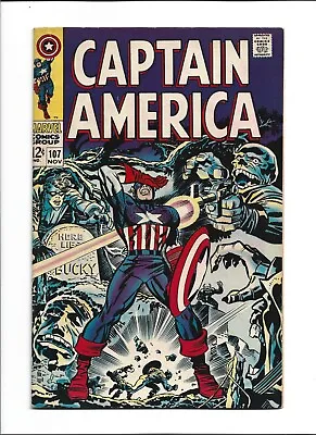 Buy Captain America #107 (Nov. 1968, Marvel) FN (6.0) Red Skull & Hitler Cover !!!! • 24.09£