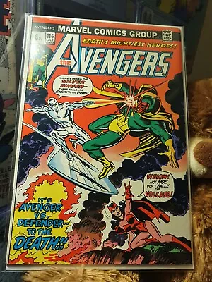 Buy Avengers 116 - Fn/vf - Silver Surfer V Vision & Scarlet W- 1973 - John Romita Sn • 34.99£