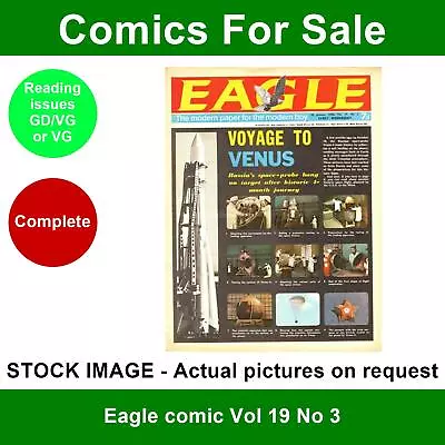 Buy Eagle Comic Vol 19 No 3 - GD/VG To VG - 20 January 1968 - Voyage To Venus • 4.99£