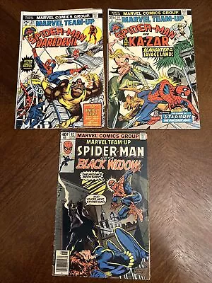 Buy Marvel Team UP Lot Of 3 Spiderman With Black WIdow Kazar Daredevil Comic Book • 19.03£