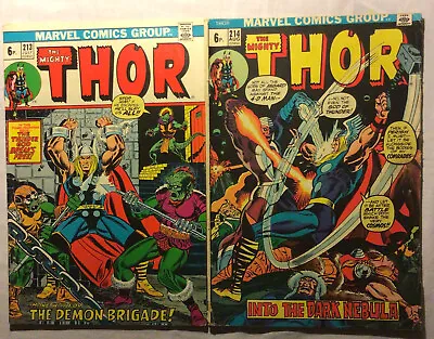 Buy The Mighty Thor. #213. #214. 1973. Marvel Comics . Low Grade . • 12£