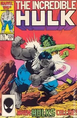 Buy Incredible Hulk #326 VF 1986 Stock Image • 6.99£