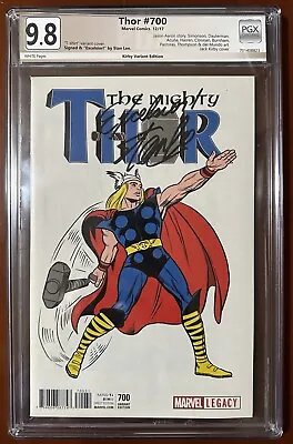 Buy Thor 700 9.8 Signed & Inscribed Excelsior! By Stan Lee PGX, Like CGC • 787.95£