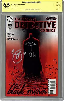 Buy Detective Comics #871B 2nd Printing CBCS 6.5 SS Francavilla/ Snyder 2011 • 88.07£