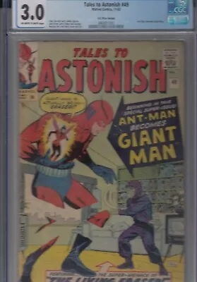 Buy Tales To Astonish 49 CGC 3.0 - 1963 - First Giant-Man -PRICE REDUCTION • 149.99£