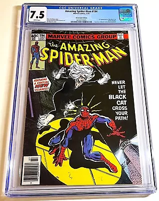 Buy AMAZING SPIDER-MAN #194 ~ 1st Appearance BLACK CAT 1979 ~ CGC 7.5 NEWSSTAND! • 179.89£