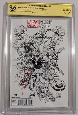 Buy Marvel Now! Point One #1 1:150 Cbcs 9.6 Joe Quesada Signed Sketch Variant Rare!! • 119.92£