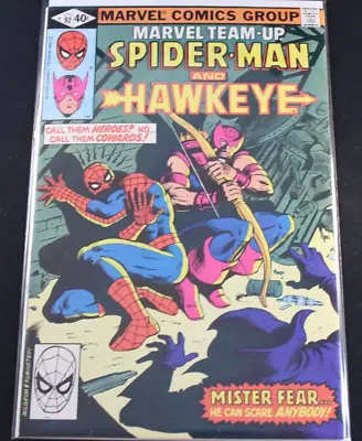 Buy Marvel Team-Up 92 Spiderman Hawkeye 1st Mr. Fear Appearance Comic VF+ • 4.70£