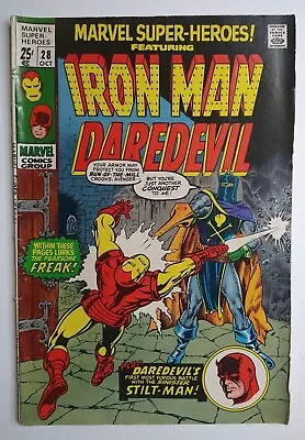 Buy Marvel Super-Heroes #28 Reprints Daredevil #8, Tales Of Suspense #73-74 VF 8.0 • 10.27£