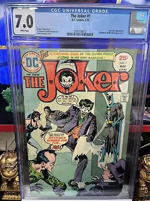 Buy Joker 1 (DC, 1975)  CGC 7.0 1st Solo Appearance Joker. White Pages 🔑 • 127.46£