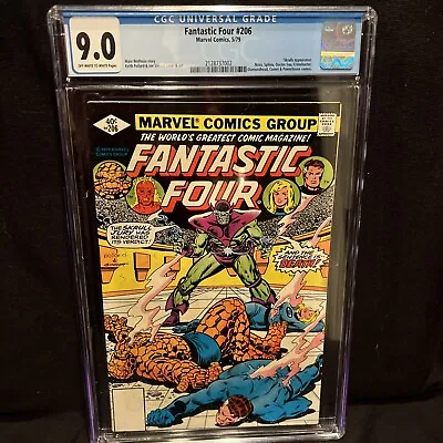 Buy Marvel Comics Fantastic Four #206  CGC 9.0 1st Skrull Empress 5/79 • 265.64£