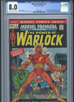 Buy Marvel Premiere #1 1972 CGC 8.0 (1st App Of Adam Warlock)~ • 134.40£