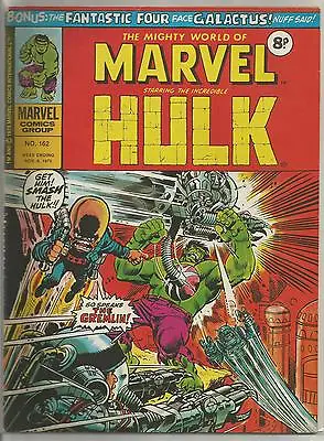 Buy Vintage Marvel World / Incredible Hulk Comic Book #162 From November 1975 • 6.85£