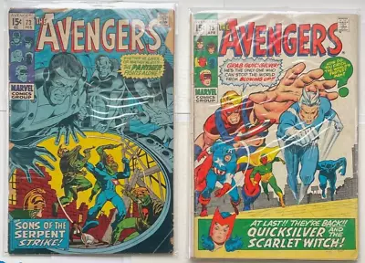 Buy The Avengers #75/#73 **1st App. Arkon/ 1st App. Monica Lynne**  -1970 -marvel • 9.65£