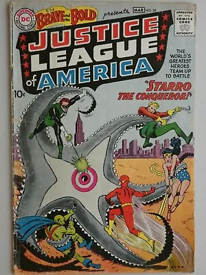Buy THE BRAVE AND THE BOLD #28***1ST APPEARANCE OF THE JUSTICE LEAGUE**(1960) No CGC • 1,735.38£