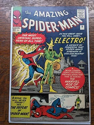 Buy Amazing Spider-Man 9 - Marvel Spiderman 1964 6.0 1st Appearance Of Electro • 1,100£