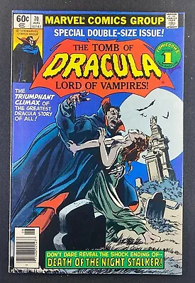 Buy Tomb Of Dracula (1972) #70 VF- (7.0) Gene Colan Final Issue • 35.49£