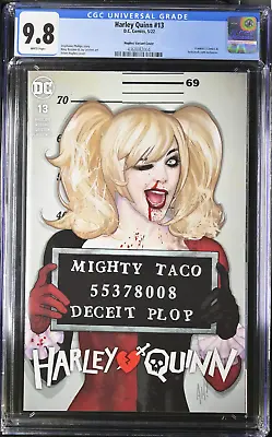 Buy Harley Quinn #13 ~ 5/22 D.C. Comics Hughes Variant  ~ CGC 9.8 WP • 10.49£